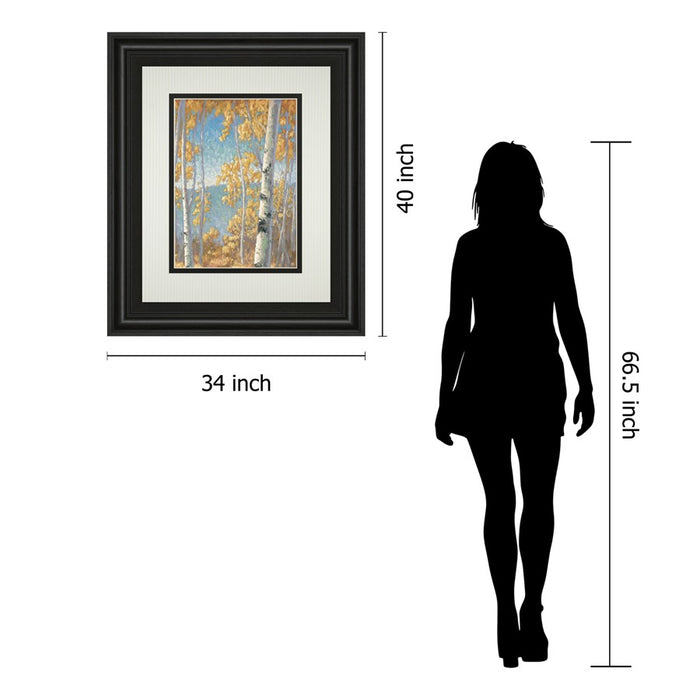 Classy Living Honey Birch II Wall Art Double Mat 34"x40", Midnight Aura