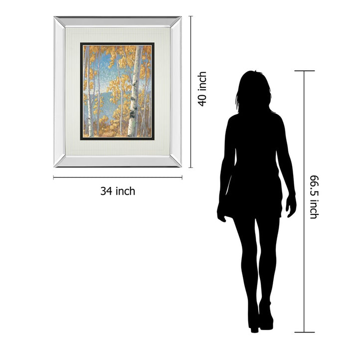 Classy Living Honey Birch II Wall Art 34"x40", Mirrored