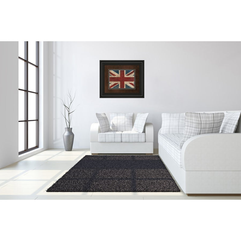 Classy Living Heritage Flag Wall Art Double Mat 40"x34", Midnight Aura