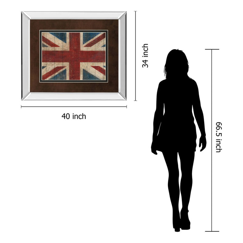 Classy Living Heritage Flag Wall Art 40"x34", Mirrored