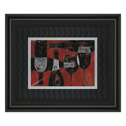 Classy Living Wine Elegance Wall Art Double Mat 40"x34", Midnight Aura - DM5491