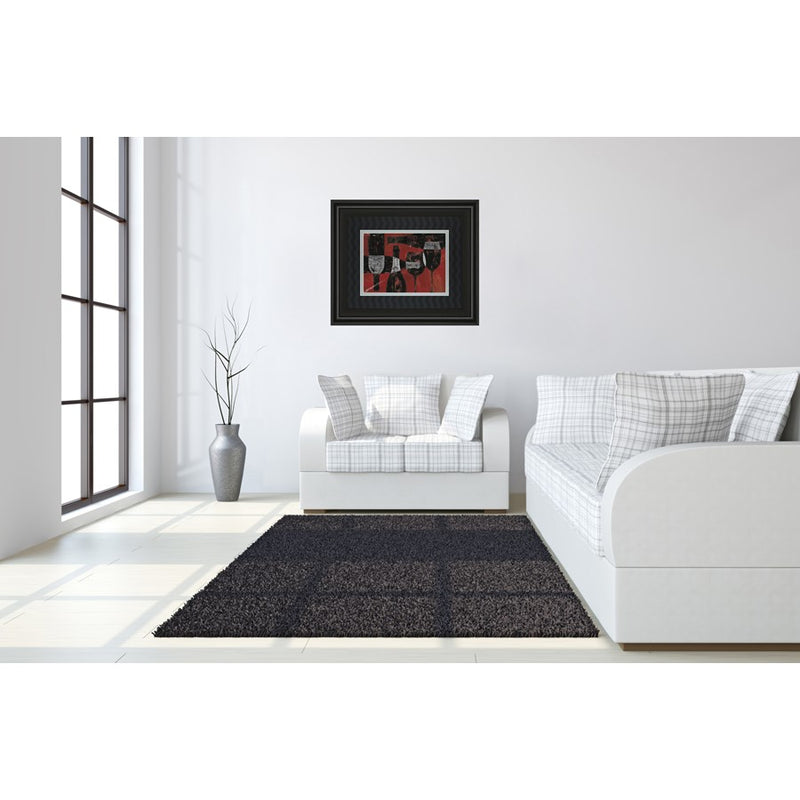 Classy Living Wine Elegance Wall Art Double Mat 40"x34", Midnight Aura