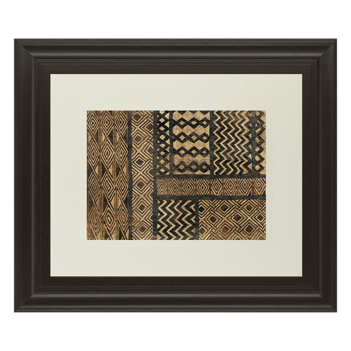 Classy Living Kuba Pattern Wall Art Double Mat 40"x34", Dark Chocolate