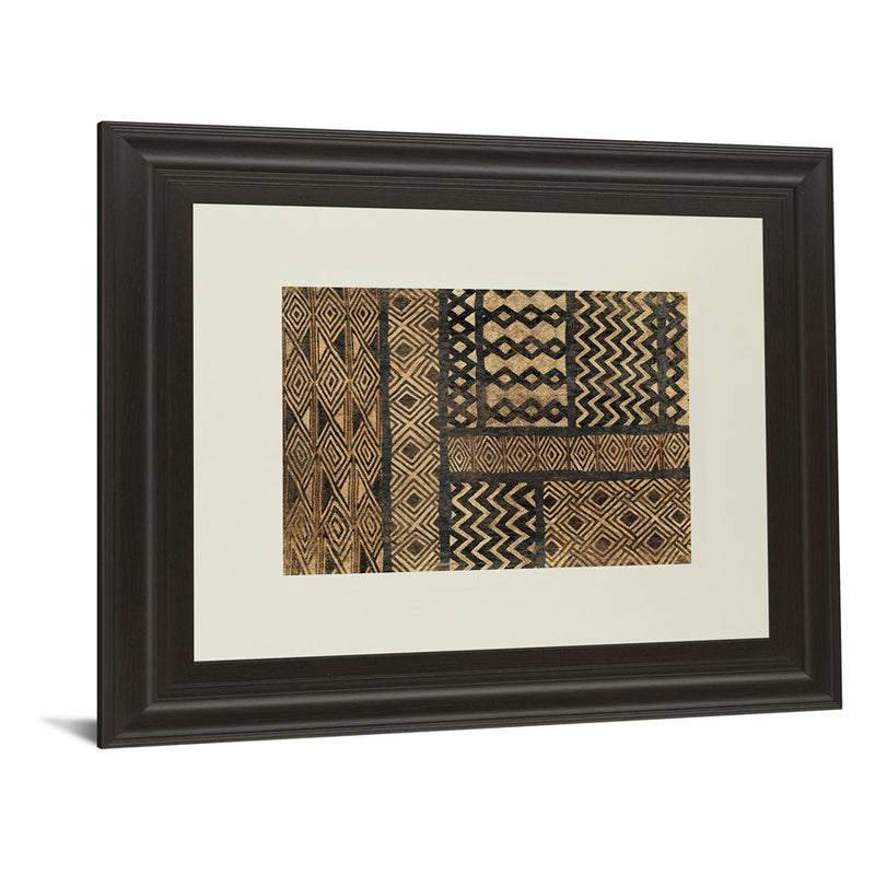 Classy Living Kuba Pattern Wall Art Double Mat 40"x34", Dark Chocolate