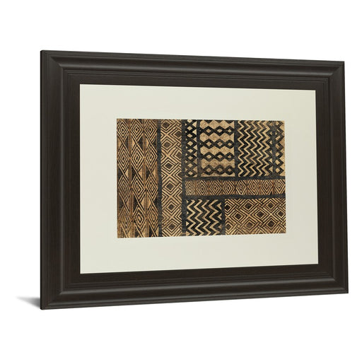 Classy Living Kuba Pattern Wall Art Double Mat 40"x34", Dark Chocolate