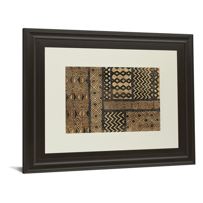Classy Living Kuba Pattern Wall Art Double Mat 40"x34", Dark Chocolate