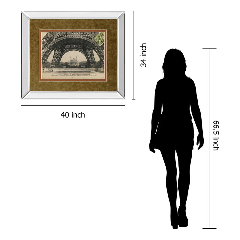 Classy Living Eiffel Base View Wall Art 40"x34", Mirrored