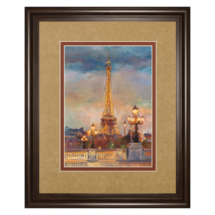 Classy Living Evening Glow Wall Art Double Mat 34"x40", Dark Chocolate
