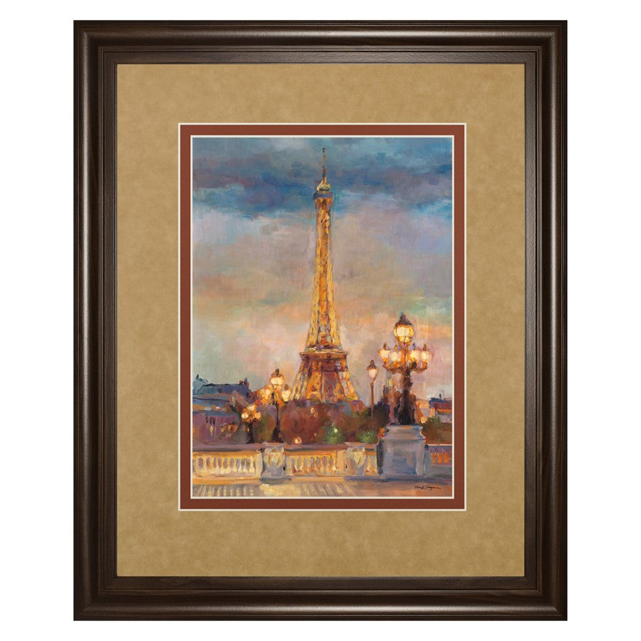 Classy Living Evening Glow Wall Art Double Mat 34"x40", Dark Chocolate