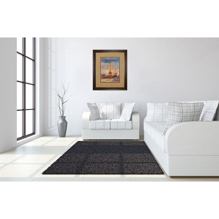 Classy Living Evening Glow Wall Art Double Mat 34"x40", Dark Chocolate