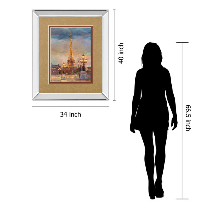 Classy Living Evening Glow Wall Art 34"x40", Mirrored