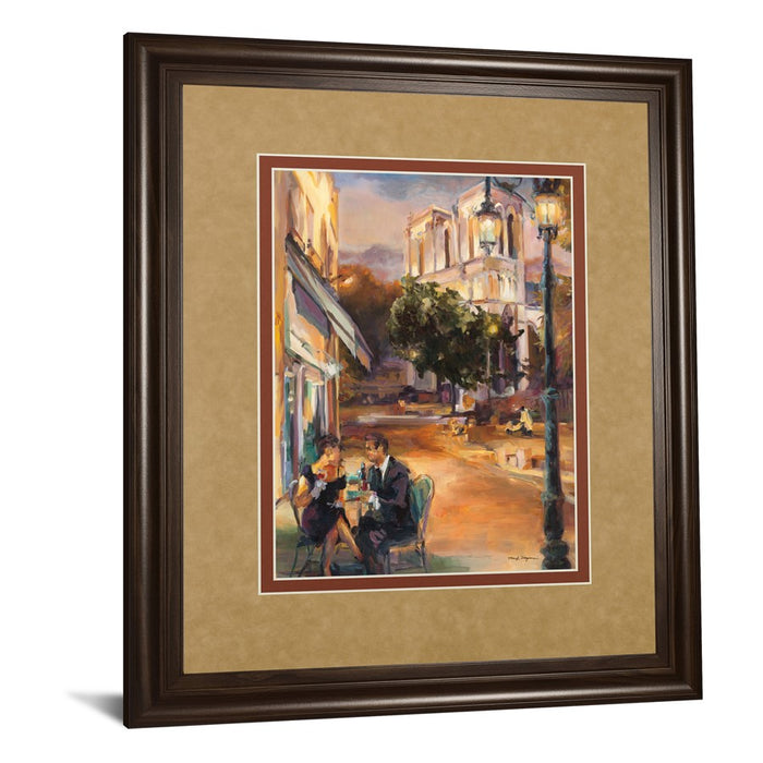 Classy Living Parisian Evening Wall Art Double Mat 34"x40", Chocolate