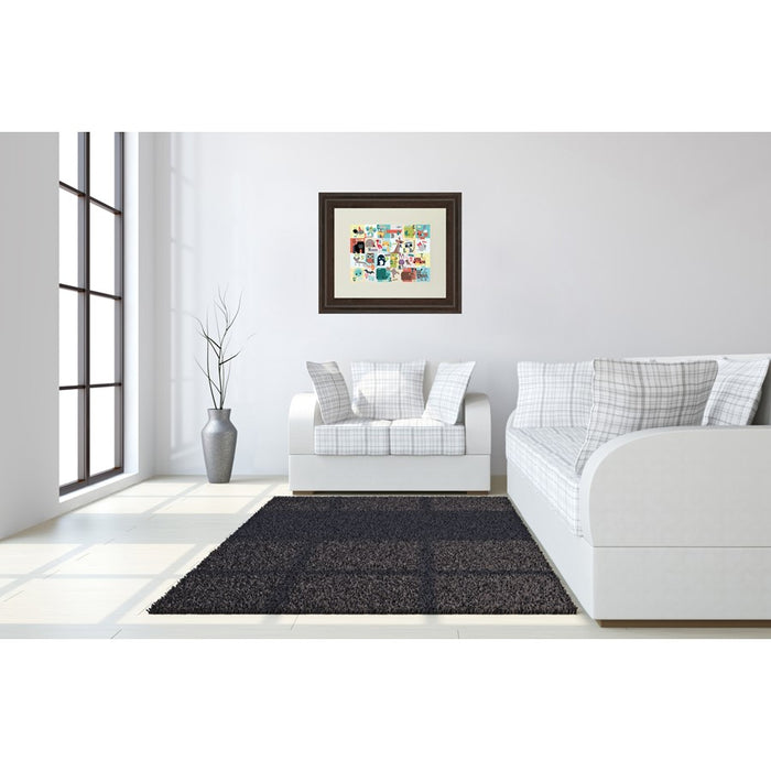 Classy Living Whimsical Alphabet Zoo Wall Art Double Mat 40"x34", Cinnamon