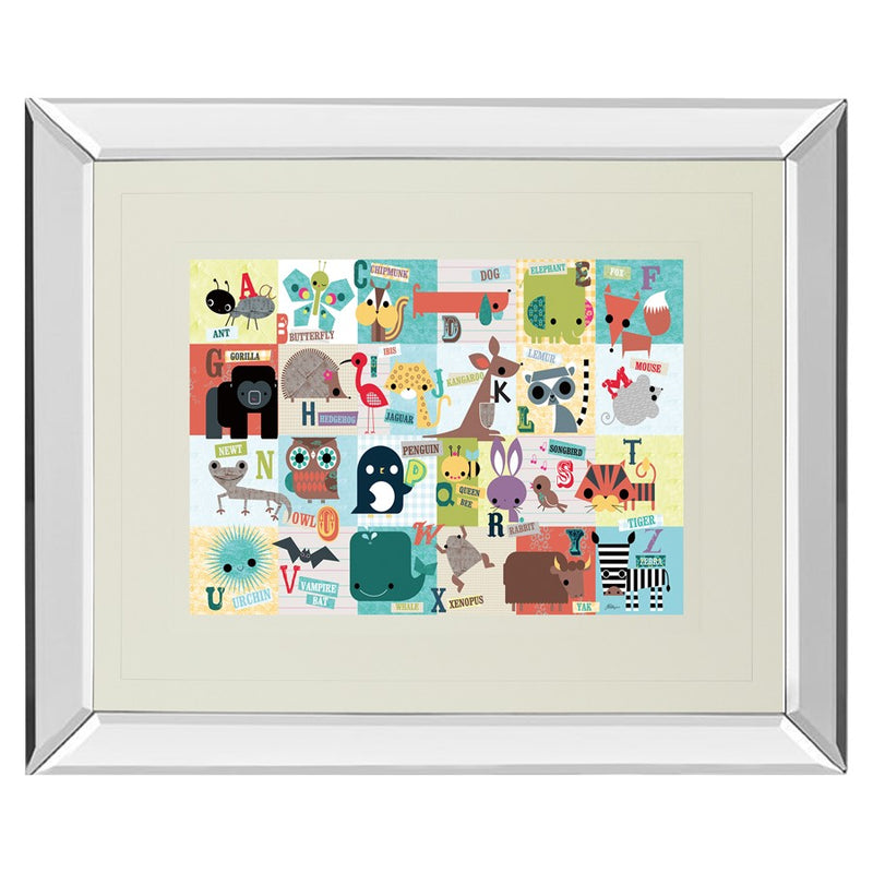 Classy Living Whimsical Alphabet Zoo Wall Art 40"x34", Mirrored