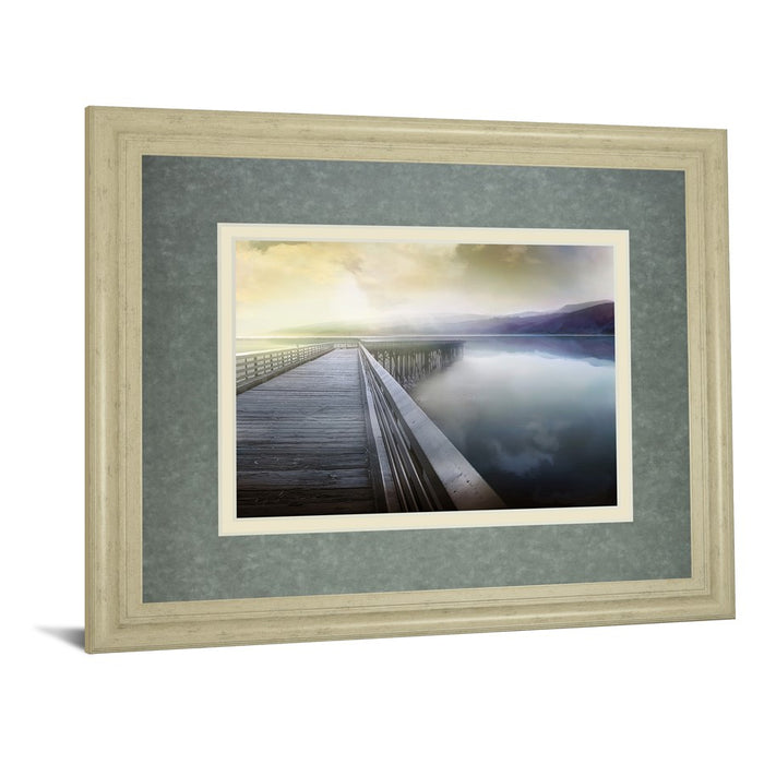 Classy Living Tranquil Pier Wall Art Double Mat 40"x34", Nature's Splendor
