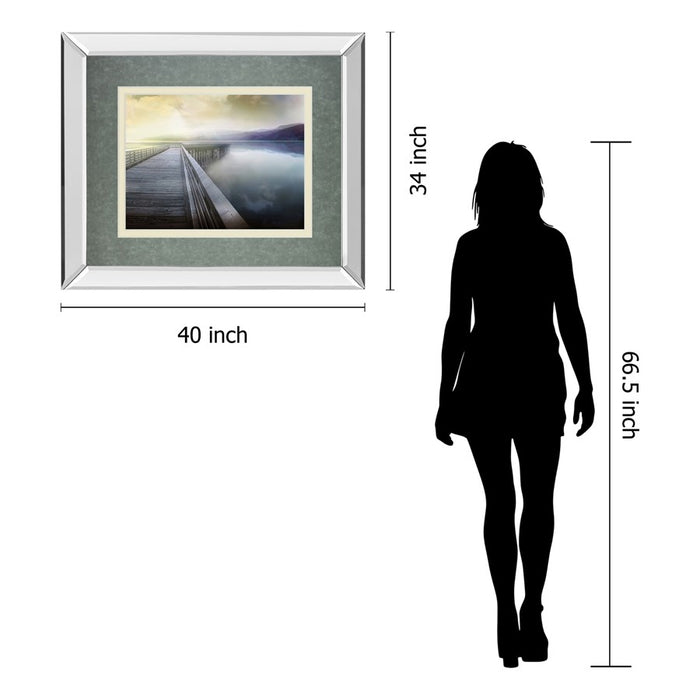 Classy Living Tranquil Pier Wall Art 40"x34", Mirrored