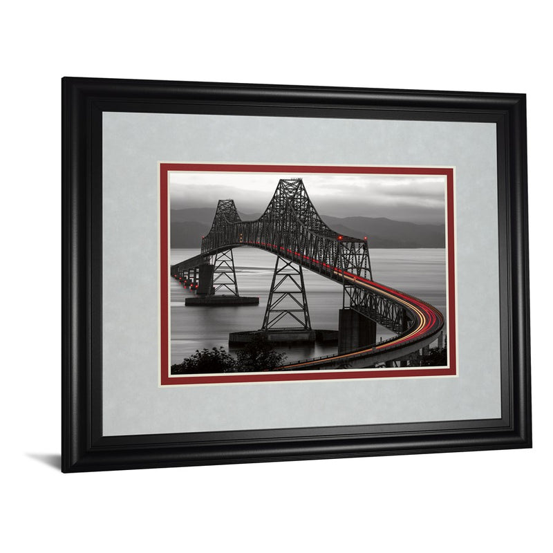 Classy Living Curved Bridge Trail Wall Art Double Mat 40"x34", Midnight