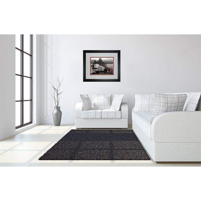 Classy Living Curved Bridge Trail Wall Art Double Mat 40"x34", Midnight
