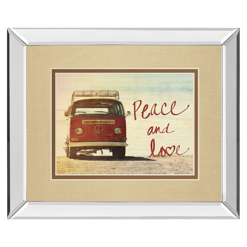 Classy Living Vintage Van Peace Wall Art 40"x34", Mirrored