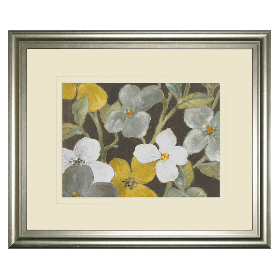 Classy Living Garden Party Gray Wall Art Double Mat 40"x34", Silver