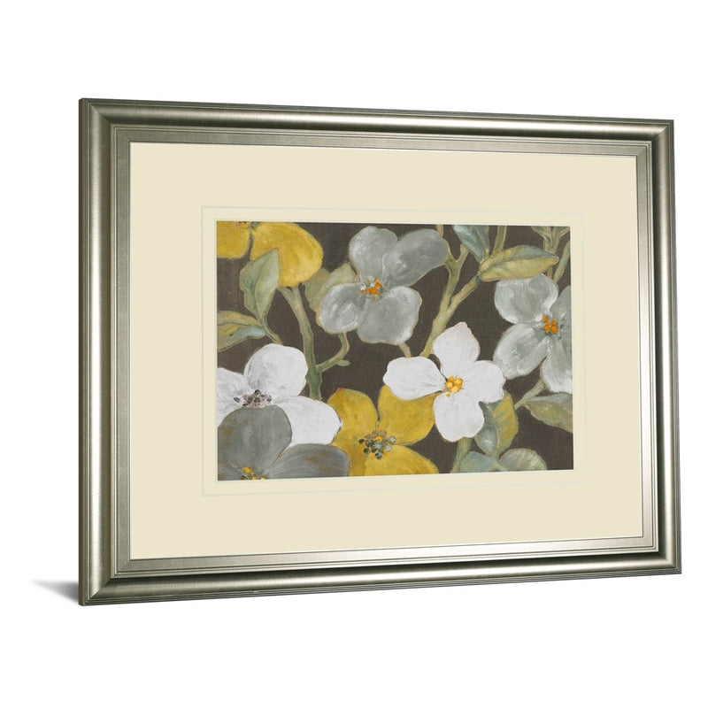 Classy Living Garden Party Gray Wall Art Double Mat 40"x34", Silver