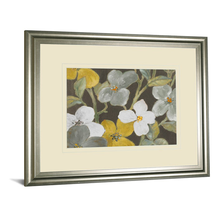 Classy Living Garden Party Gray Wall Art Double Mat 40"x34", Silver