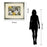 Classy Living Garden Party Gray Wall Art Double Mat 40"x34", Silver