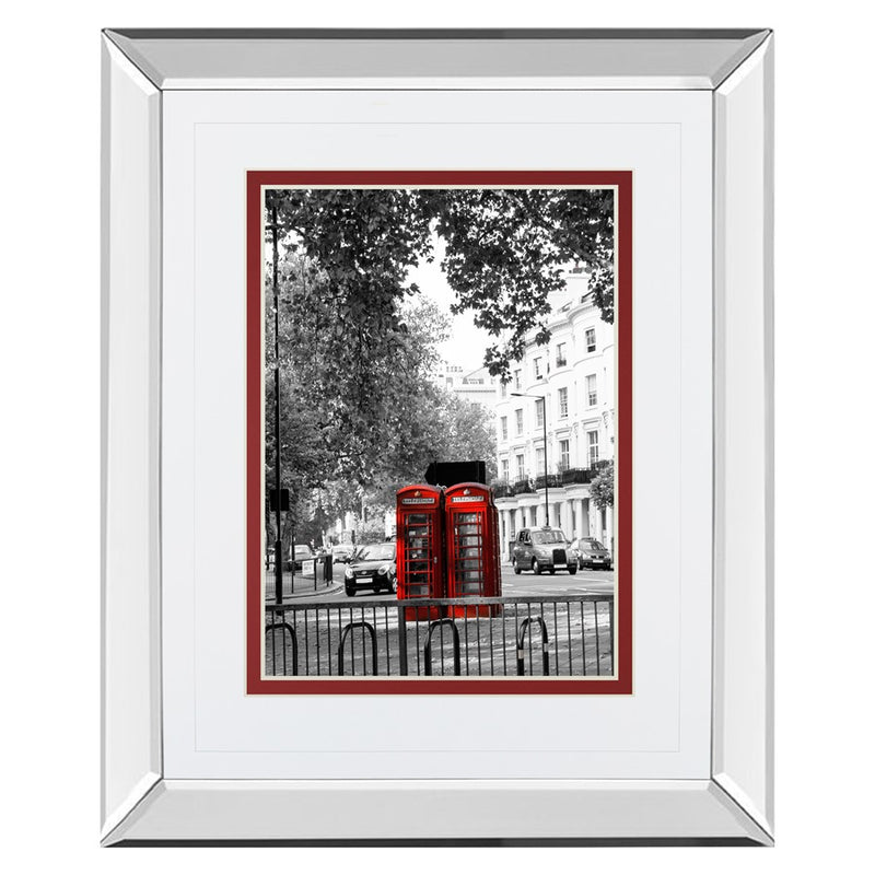 Classy Living Red Booths Wall Art 34"x40", Mirrored