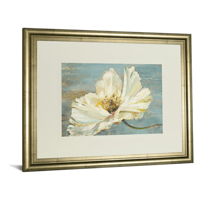 Classy Living Serene Peony Wall Art Double Mat 40"x34", Crisp Chardonnay