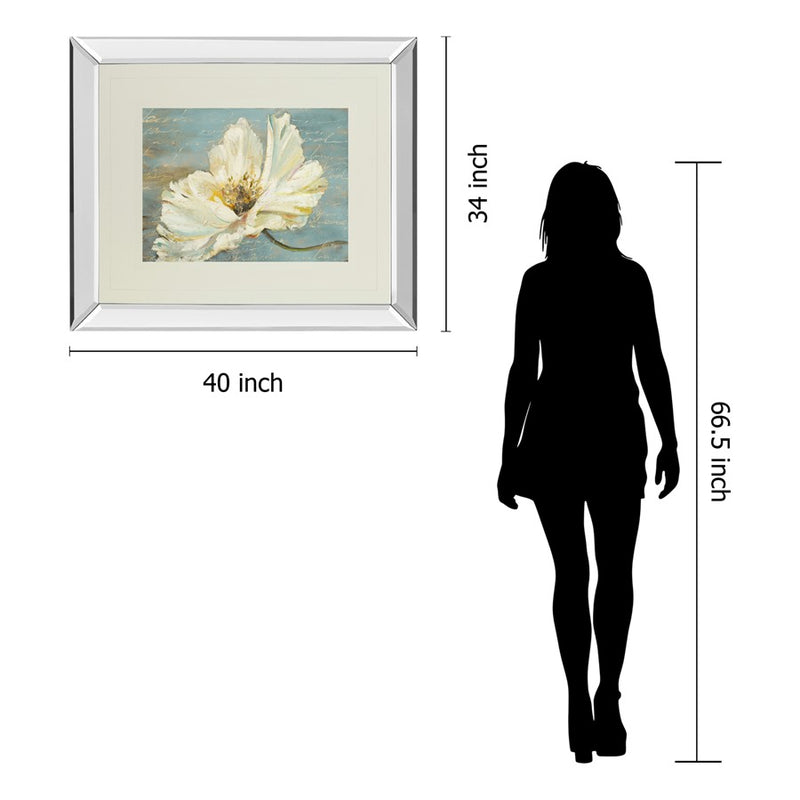 Classy Living Serene Peony Wall Art 40"x34", Mirrored