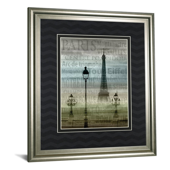 Classy Living Paris Landmarks Wall Art Double Mat 34"x40", Silver Serenity