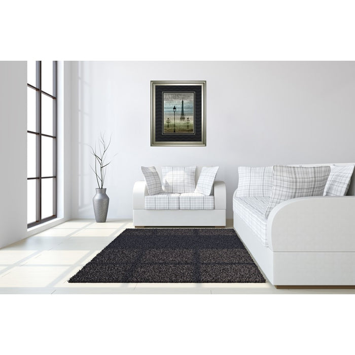 Classy Living Paris Landmarks Wall Art Double Mat 34"x40", Silver Serenity