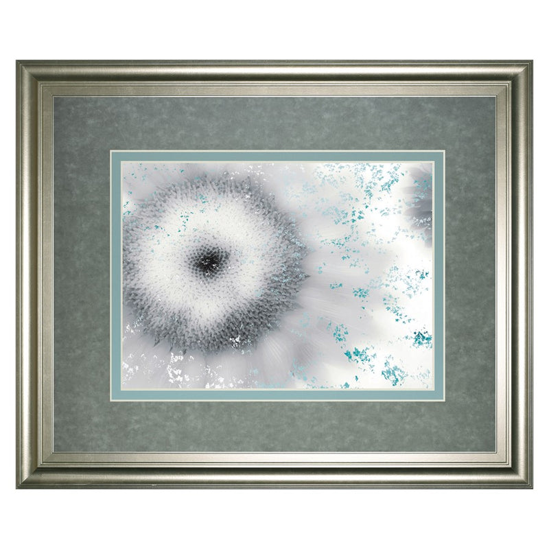 Classy Living Crystalline Bloom Wall Art Double Mat 40"x34", Silver