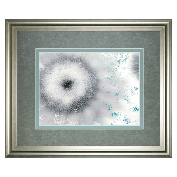 Classy Living Crystalline Bloom Wall Art Double Mat 40"x34", Silver