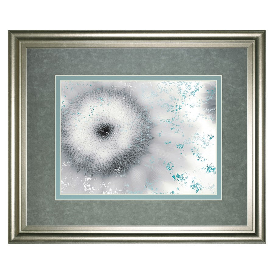 Classy Living Crystalline Bloom Wall Art Double Mat 40"x34", Silver