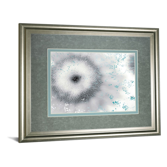 Classy Living Crystalline Bloom Wall Art Double Mat 40"x34", Silver