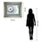 Classy Living Crystalline Bloom Wall Art Double Mat 40"x34", Silver