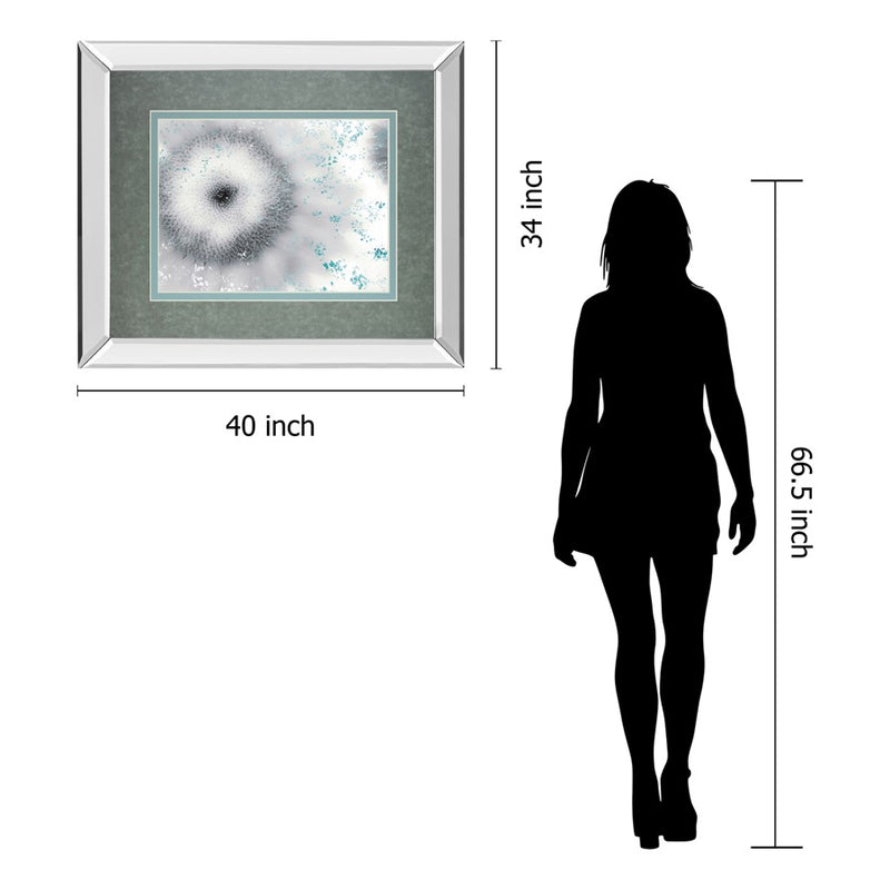 Classy Living Crystalline Bloom Wall Art 40"x34", Mirrored