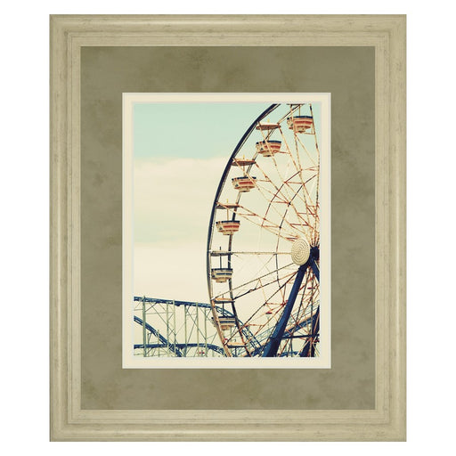 Classy Living Vintage Ferris Wheel Wall Art Dbl Mat 34"x40", Ivory - DM5543
