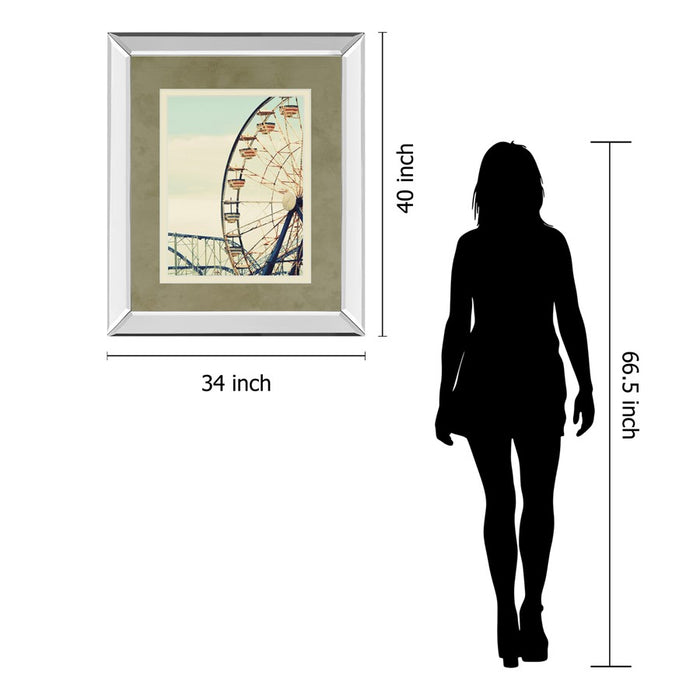 Classy Living Vintage Ferris Wheel Wall Art 34"x40", Mirrored