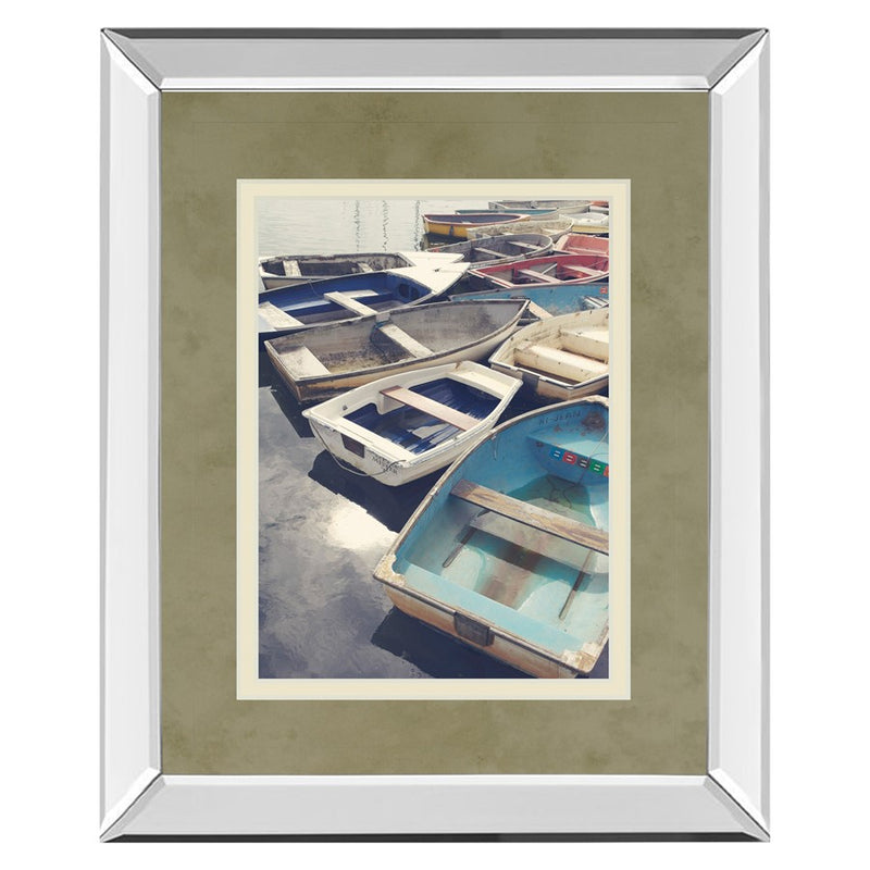 Classy Living Harbor Rowboats Wall Art 34"x40", Mirrored