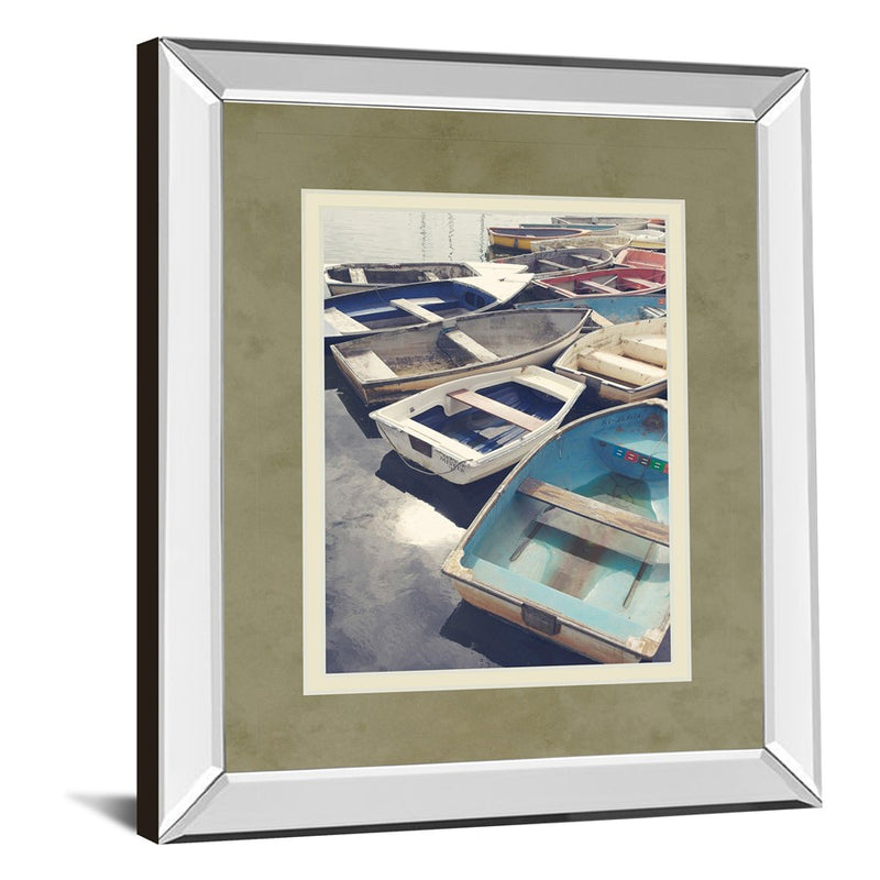 Classy Living Harbor Rowboats Wall Art 34"x40", Mirrored