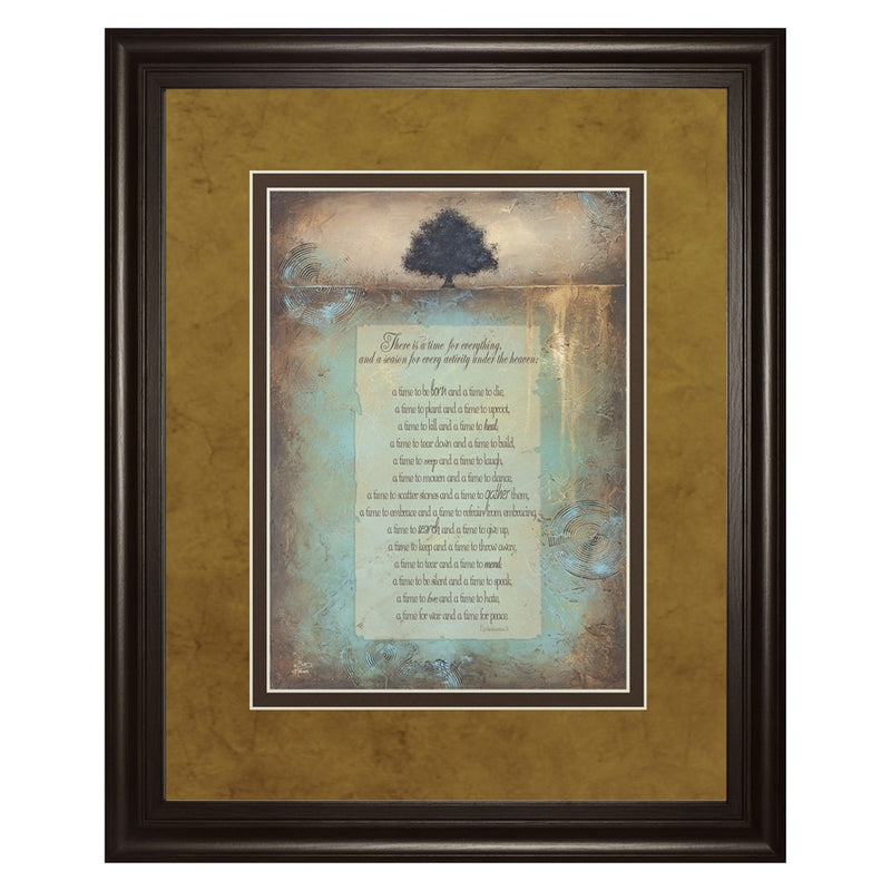 Classy Living Time For Everything Wall Art Double Mat 34"x40", Chocolate