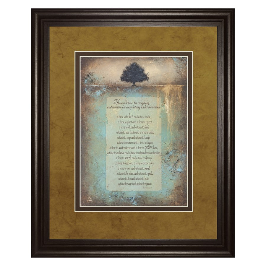 Classy Living Time For Everything Wall Art Double Mat 34"x40", Chocolate