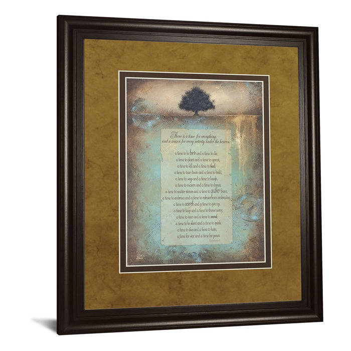 Classy Living Time For Everything Wall Art Double Mat 34"x40", Chocolate