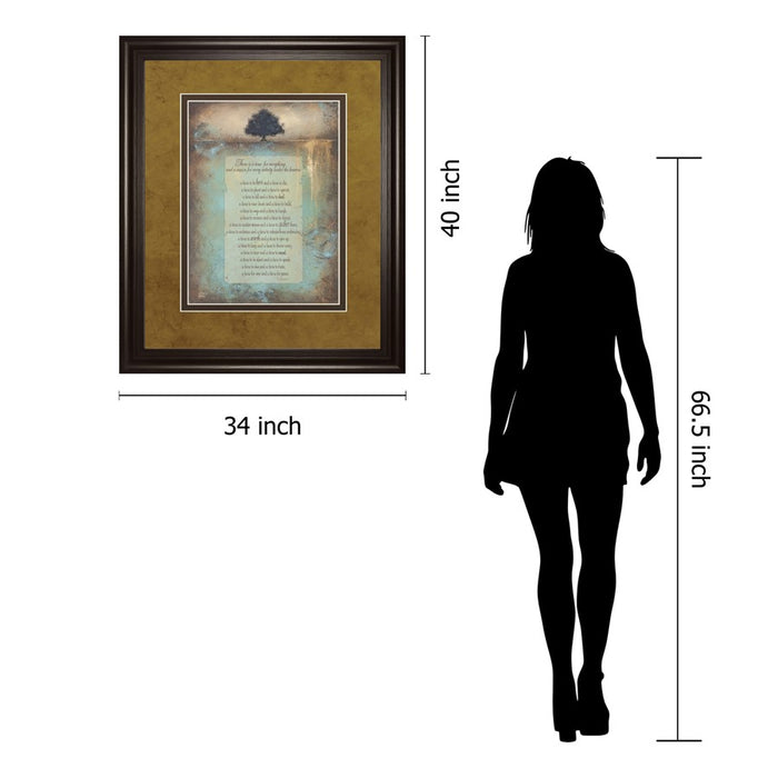 Classy Living Time For Everything Wall Art Double Mat 34"x40", Chocolate