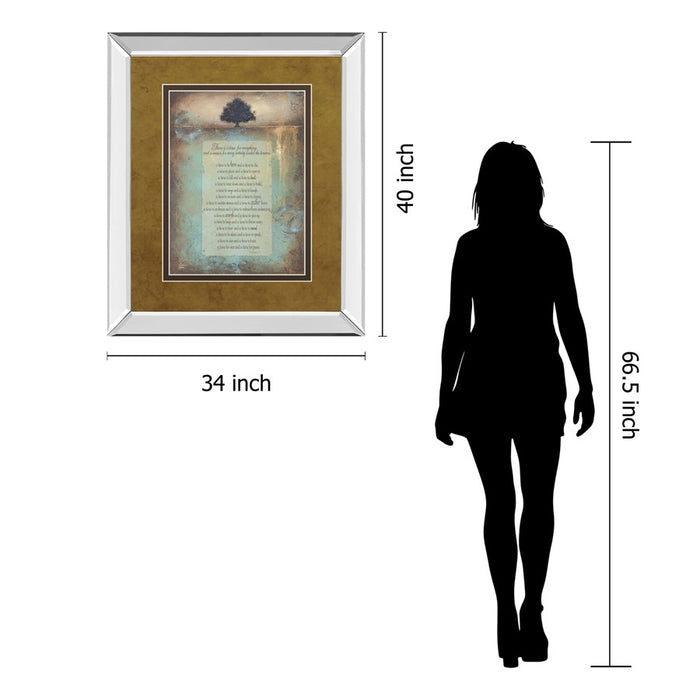 Classy Living Time For Everything Wall Art 34"x40", Mirrored