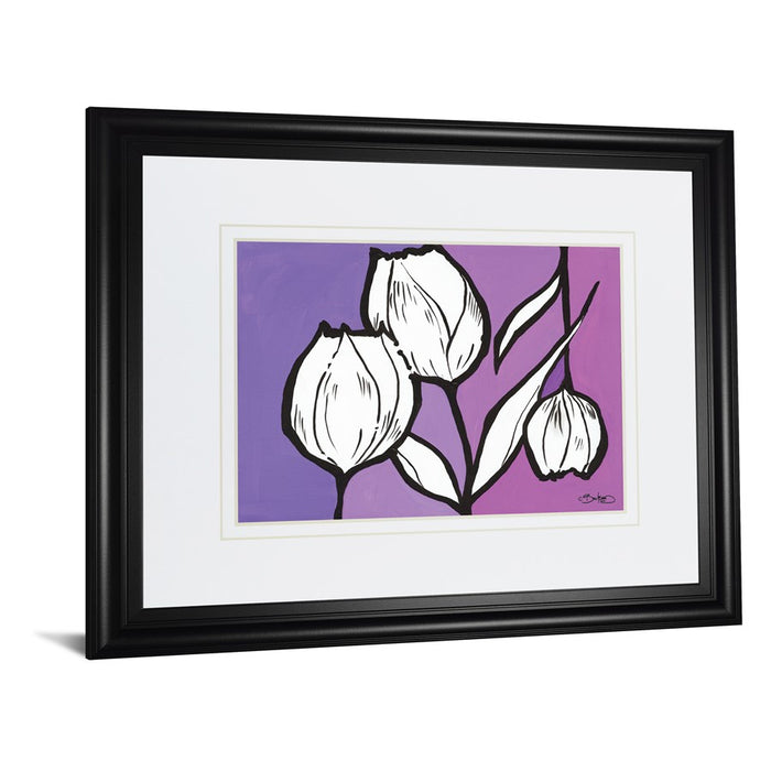 Classy Living Unity Blooms Wall Art Double Mat 40"x34", Midnight Aura