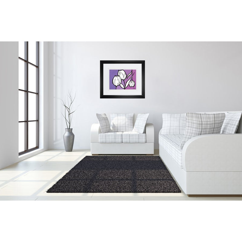 Classy Living Unity Blooms Wall Art Double Mat 40"x34", Midnight Aura