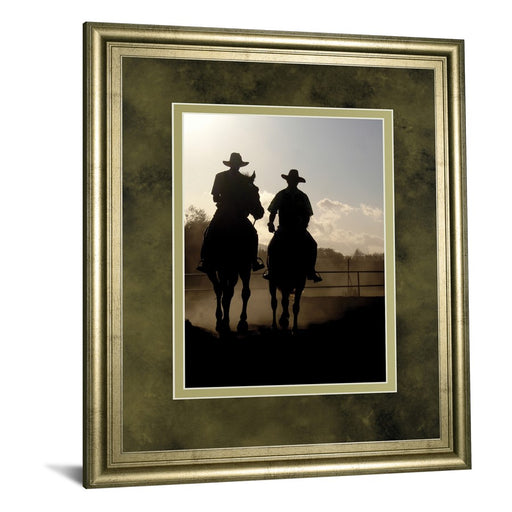 Classy Living Cavalier Silhouettes Wall Art Double Mat 34"x40", Chardonnay